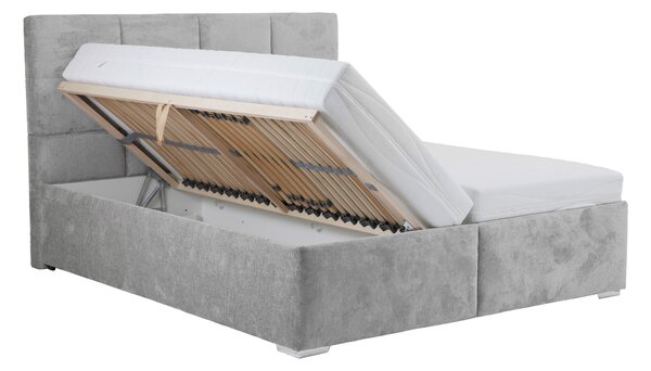 ČALOUNĚNÁ POSTEL, 180/200 cm, šedá Blanar - Postele s úložným prostorem