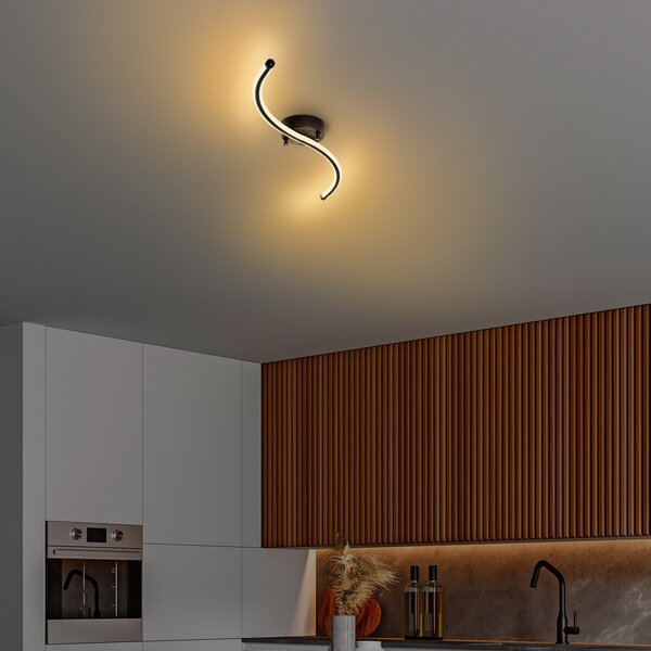 Opviq Stropní LED svítidlo Yilan černé