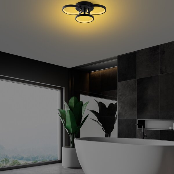 Opviq Stropní LED svítidlo Halka černé