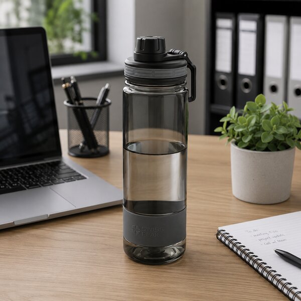 Sportovní láhev na vodu, 750ml, Swiss Peak, šedá