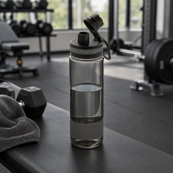 Sportovní láhev na vodu, 750ml, Swiss Peak, šedá