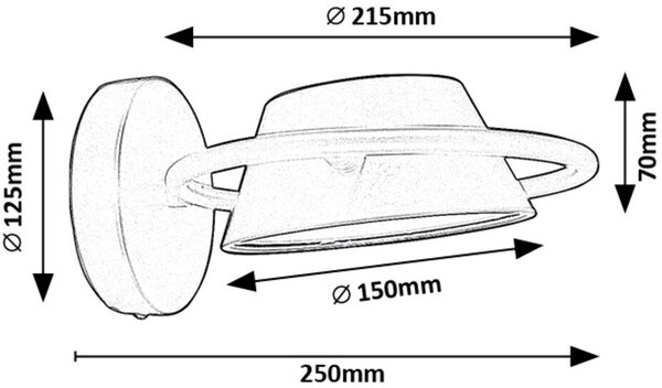 Rabalux Odiss nástěnné svítidlo 1x6 W černá 71048