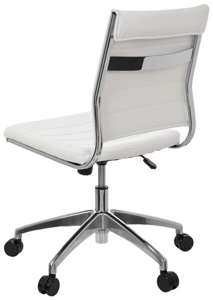 OTOČNÁ ŽIDLE, vzhled kůže, bílá, barvy chromu MID.YOU - Online Only kancelářské židle, Online Only