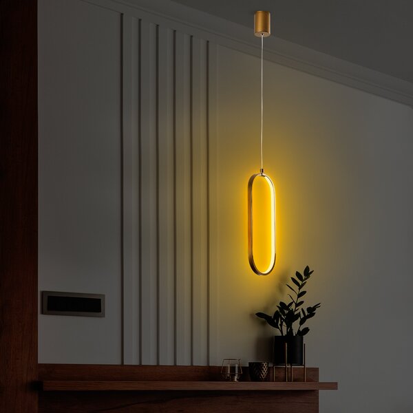 Opviq Závěsný LED lustr Can zlatý
