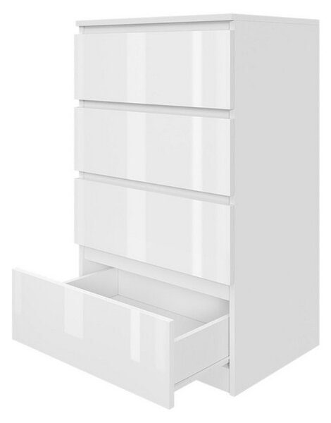 Komoda 60/4 - bílý lesk