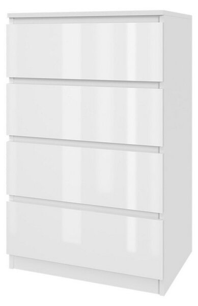 Komoda 60/4 - bílý lesk