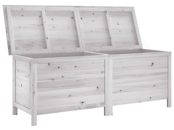 Zahradní úložný box bílý 150x50x56,5 cm masivní jedlové dřevo