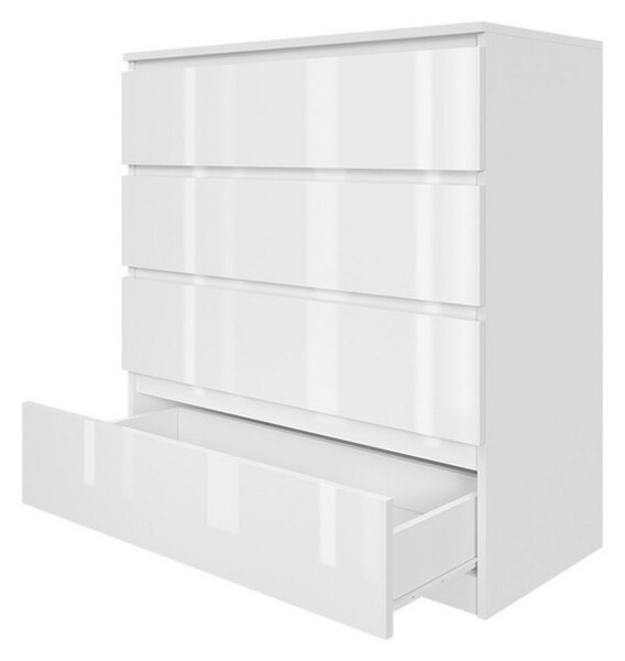 Komoda 90/4 - bílý lesk