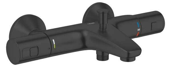 Grohe Precision vanová baterie na stěnu s termostatem černá 345982430