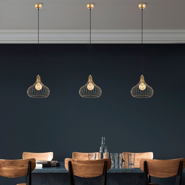 Opviq Závěsný lustr Teldamla II zlatý