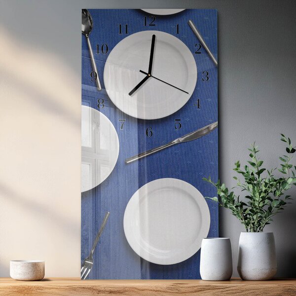 Skleněné hodiny vertikální Talíř zsppc-30x60-00182589