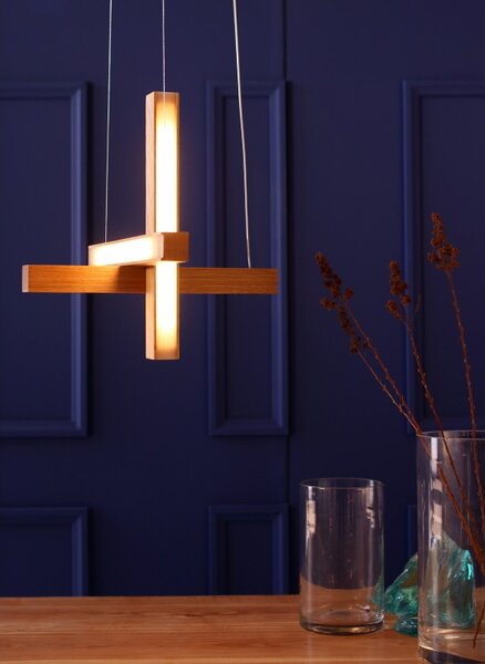 LED 40 - Cross, Provedení dub, Barva světla 2700 K - teplá bílá Tunto