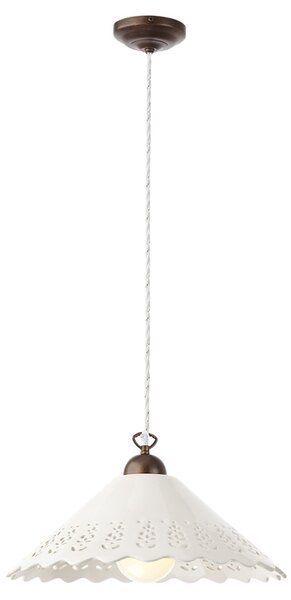 Redo LEA 02-903 + CT40 - Závěsné retro svítidlo s keramickým stínidlem Ø 40cm (Retro závěsný lustr )