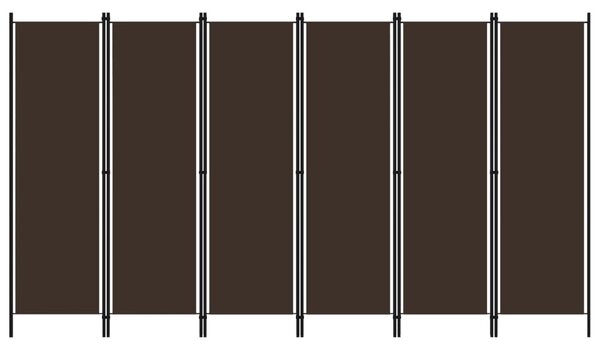 6-dílný paraván Allanis - 300x180 cm | hnědý