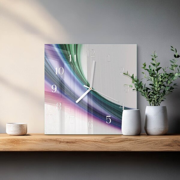 Skleněné hodiny Abstraktní čáry zskb-30x30-00081029