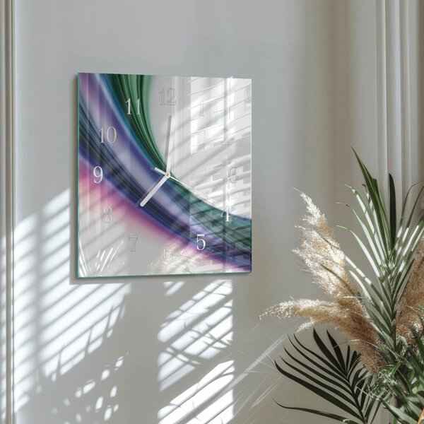 Skleněné hodiny Abstraktní čáry zskb-30x30-00081029