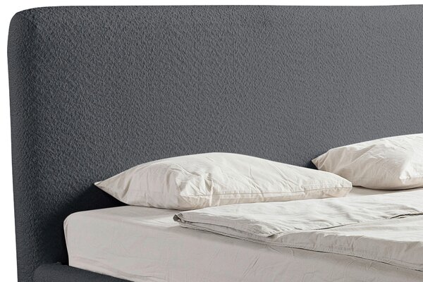 ČALOUNĚNÁ POSTEL, 140/200 cm, barvy grafitu MID.YOU - Postele s úložným prostorem, Online Only