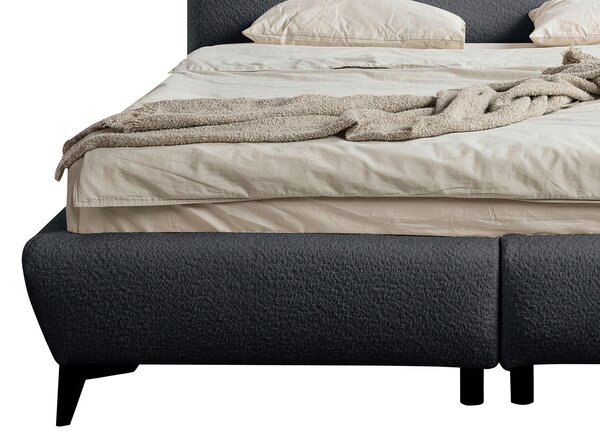 ČALOUNĚNÁ POSTEL, 140/200 cm, barvy grafitu MID.YOU - Postele s úložným prostorem, Online Only
