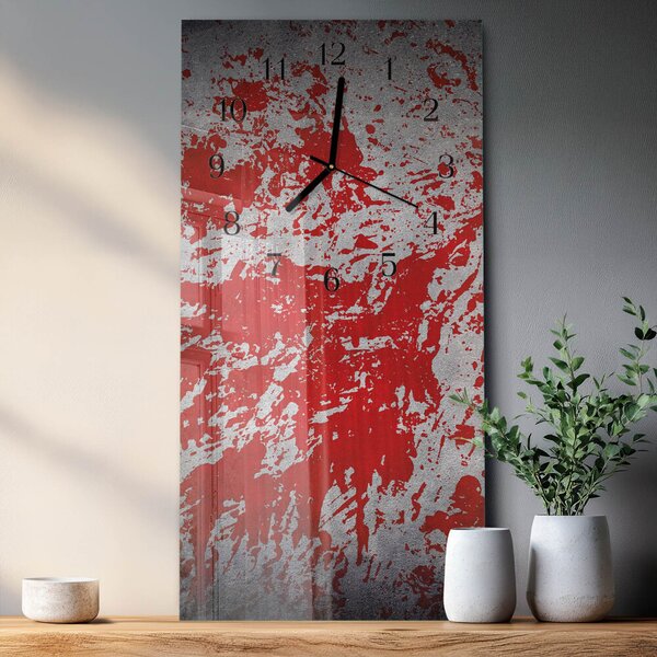 Skleněné hodiny vertikální Skvrny zsppc-30x60-00172723
