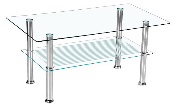 Konferenční stolek Alex, čiré sklo