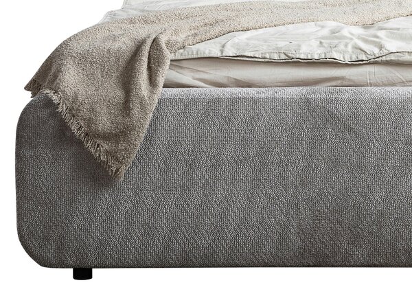 ČALOUNĚNÁ POSTEL, 140/200 cm, šedá MID.YOU - Postele s úložným prostorem, Online Only