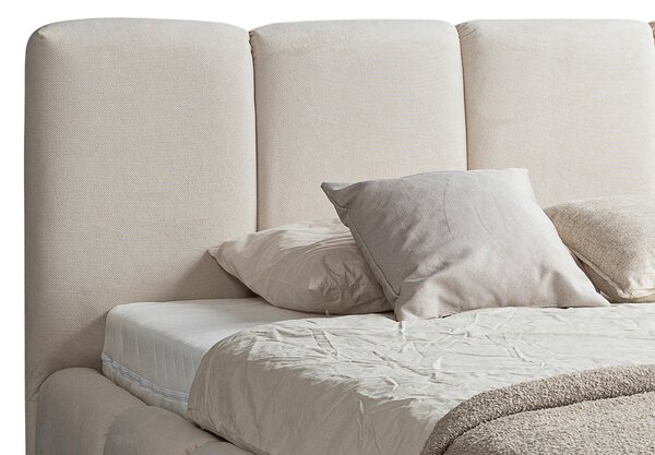 ČALOUNĚNÁ POSTEL, 180/200 cm, béžová MID.YOU - Postele s úložným prostorem, Online Only