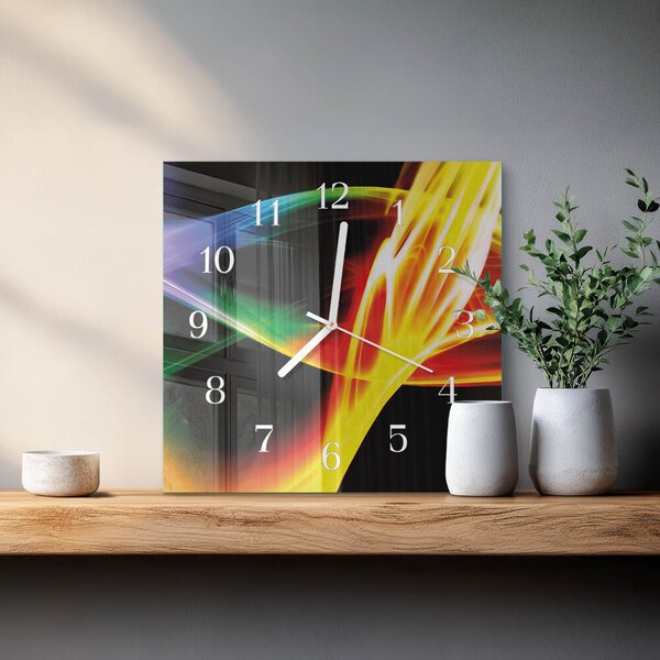 Skleněné hodiny Abstrakce zskb-30x30-00079289