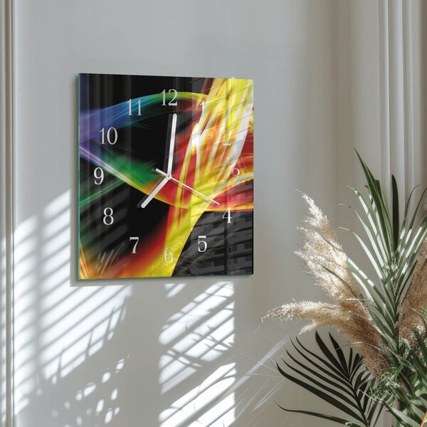 Skleněné hodiny Abstrakce zskb-30x30-00079289