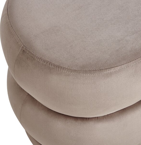 Čalouněná lavička ELLENDALE Umělý samet Taupe