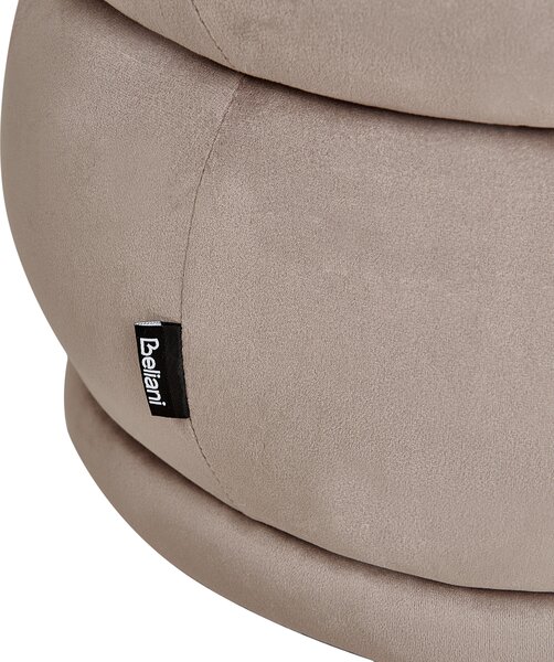 Čalouněná lavička ELLENDALE Umělý samet Taupe