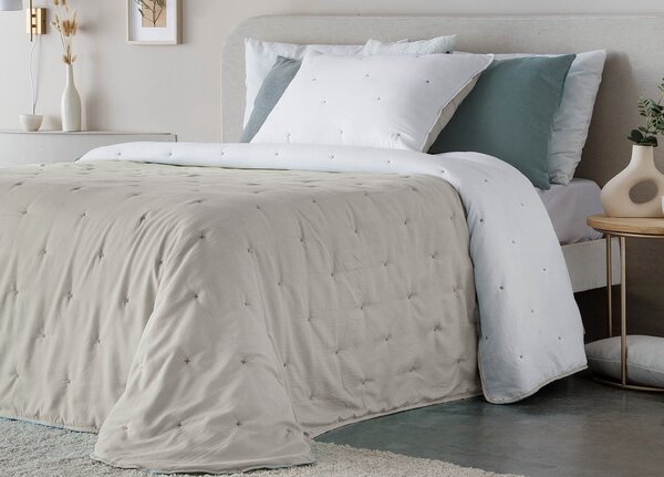 Textil Antilo Nadýchaný přehoz Polare Lino, béžový, sada se 2 povlaky na polštář 70x50 cm Rozměr: 250x270 cm