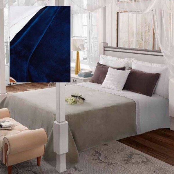 Španělská deka Piel model LISA 160x240 cm - tmavá modrá