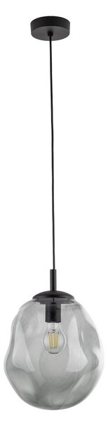 TK Lighting Sol Mini závěsné svítidlo, sklo, Ø 25 cm, černá/grafitově šedá, stmívatelný, Hliník / šedá / zinek, Obývací pokoj / jídelna, Sklo, Moderní