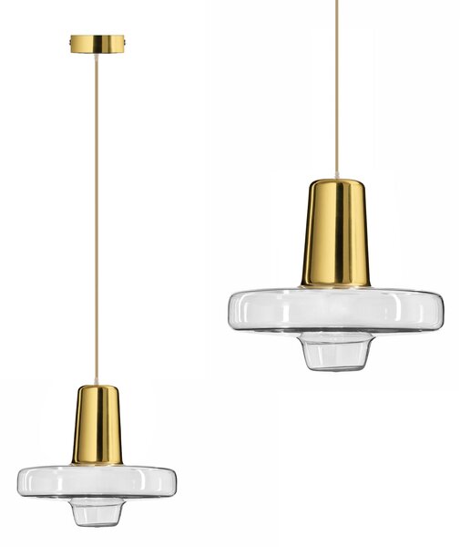 Toolight - LED závěsné stropní svítidlo APP553-1CP, zlatá, OSW-08633