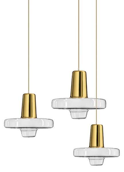 Toolight - LED závěsné stropní svítidlo APP553-1CP, zlatá, OSW-08633