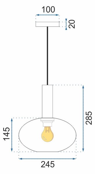Toolight Skleněná závěsná stropní lampa zelená APP465-1CP