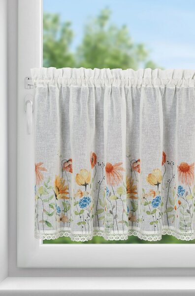 KRÁTKÁ ZÁCLONA NA PÁSCE NATI 150X60 CM KVĚTY