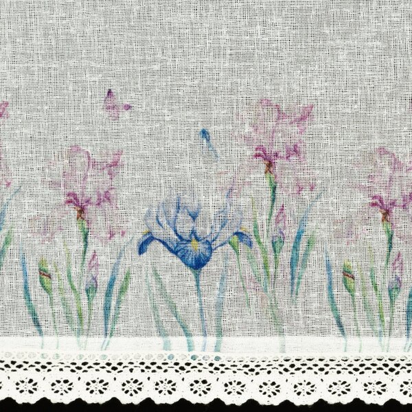 KRÁTKÁ ZÁCLONA NA PÁSCE DOLOREZ 150X30 CM KVĚTY