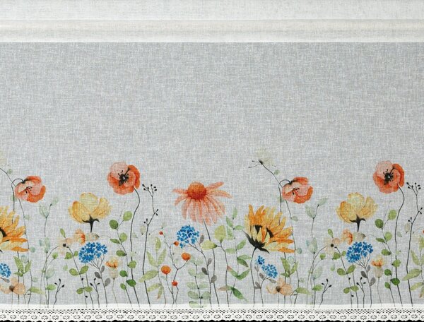 KRÁTKÁ ZÁCLONA NA PÁSCE NATI 150X60 CM KVĚTY