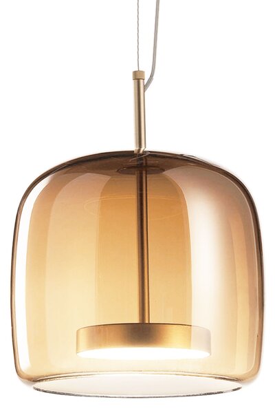 Toolight - LED závěsné svítidlo ze skla Amber APP613-1CP, zlatá, OSW-03895