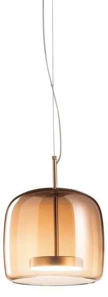 Toolight - LED závěsné svítidlo ze skla Amber APP613-1CP, zlatá, OSW-03895