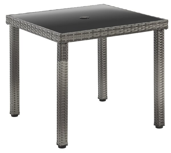 5dílný zahradní jídelní ratanový set BestBerg Capri BBRF-17785G / šedá
