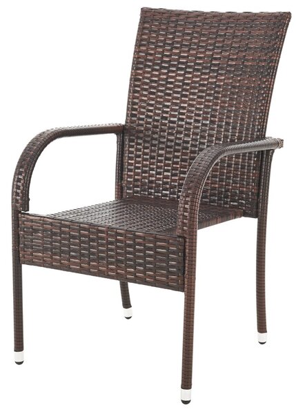 5dílný zahradní jídelní ratanový set BestBerg Capri BBRF-17785BR / hnědá
