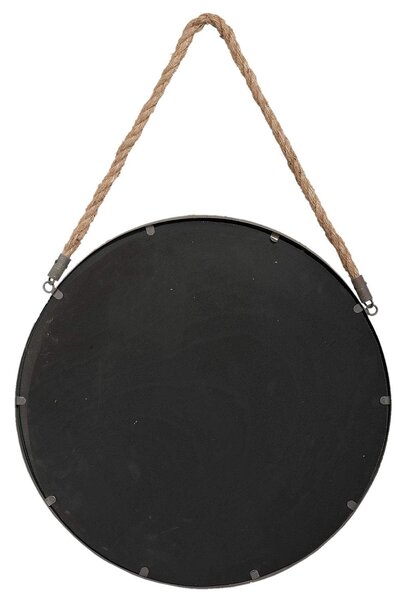 Kulaté kovové zrcadlo s provazem - Ø 47*3cm - Clayre & Eef