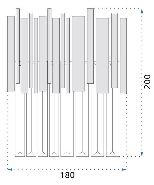 Toolight - nástěnná lampa křišťálová E27 60W APP602-W, zlatá, OSW-08914