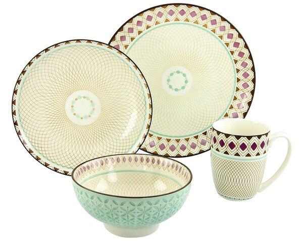 KOMBINOVANÁ SOUPRAVA, 16dílné, kamenina Creatable - Online Only nádobí, Online Only