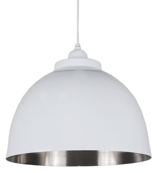 Bílé závěsné kovové světlo Capri - Ø 32*22 cm