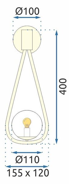 Toolight Moderní nástěnné osvětlení koule APP603-1W