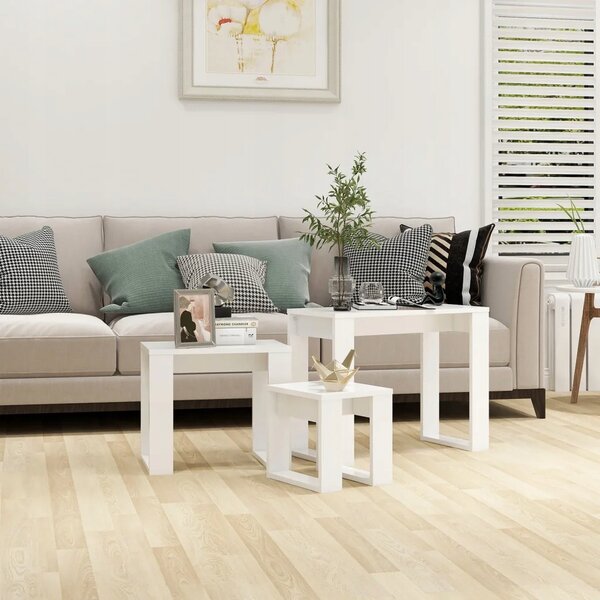 Obdélníkový stolek Zakito Home 28 x 61 x 47 cm bílý