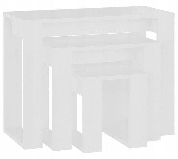 Obdélníkový stolek Zakito Home 28 x 61 x 47 cm bílý